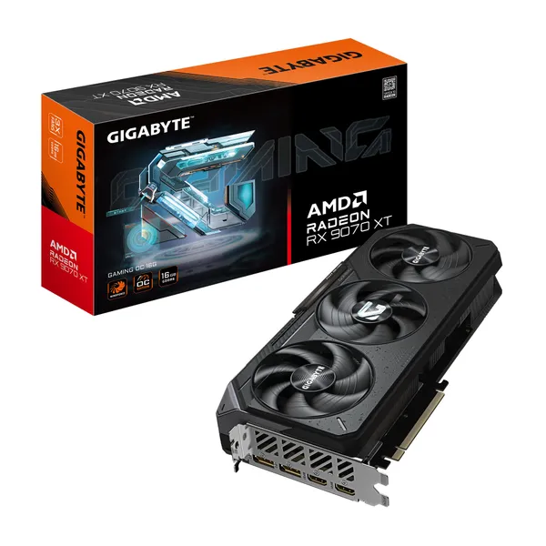 GIGABYTE Radeon RX 9070 XT GAMING OC 16G Видеокарта HDMI/DP