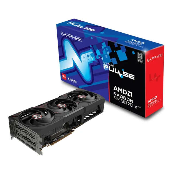 SAPPHIRE PULSE AMD Radeon™ RX 9070 XT GAMING Видеокарта 16GB GDDR6 HDMI/DP