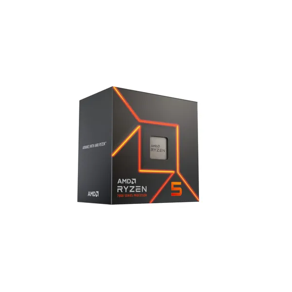AMD Ryzen™ 5 7400 6-ядро CPU, Сокет AM5, Boxed (с Wraith Stealth Кулер)