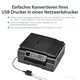 StarTech.com Netzwerk Printserver USB 2.0, LAN