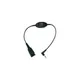 Jabra Anschlußkabel QD auf 3,5mm KLinke, glatt, 1,50 Meter mit Rufannahme am Kabel z.B. für Alcatel 8er und 9er Serie