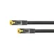 Python Patchkabel mit Cat.7 Rohkabel S/FTP PiMF halogenfrei 1,5m schwarz