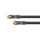 Python Patchkabel mit Cat.7 Rohkabel S/FTP PiMF halogenfrei 10m schwarz