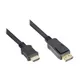 Good Connections Anschlusskabel 1m Displayport zu HDMI 24K vergoldet schwarz