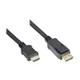 Good Connections Anschlusskabel 3m Displayport zu HDMI 24K vergoldet schwarz