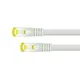 Python Patchkabel mit Cat.7 Rohkabel S/FTP PiMF halogenfrei 0,5m weiß