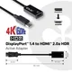 Club3D CAC-1080 DisplayPort 1.4 auf HDMI 2.0a HDR aktiv 0.20 m schwarz