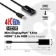 Club3D CAC-1180 Mini DisplayPort 1.4 auf HDMI 2.0a HDR aktiv schwarz