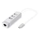 DIGITUS USB2.0 3-Port HUB & Fast Ethernet LAN-Adapter mit Typ-C Anschluss