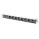 DIGITUS DN-95410 Rack-Steckdosenleiste 2m Zuleitung IEC C14 Stecker