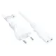 Good Connections Euro-Netzkabel Euro-Stecker an C7/Euro 8 Buchse, weiß, 0,5 m