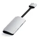Satechi USB-C Dual Multimedia Adapter 4K Silber