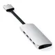 Satechi USB-C Dual Multimedia Adapter 4K Silber
