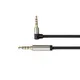 PYTHON High Quality 3,5mm Klinkenkabel 4 polig St./St. 0,5m gewinkelt