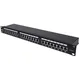 24-Port Cat6a Patchpanel, geschirmt, 24 Ports, FTP, 1 HE, mit Klemmleisten 90°