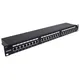 24-Port Cat6a Patchpanel, geschirmt, 24 Ports, FTP, 1 HE, mit Klemmleisten 90°