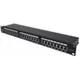 24-Port Cat6a Patchpanel, geschirmt, 24 Ports, FTP, 1 HE, mit Klemmleisten 90°