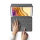 Logitech Slim Combo Hülle und Tastatur für iPad 10.2 7. - 9. Generation - grau