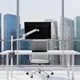 ERGOTRON LX Monitor Arm mit hoher Säule Tischhalterung, weiß