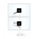 Ergotron LX-Dual-Stacking-Arm bis 101.6cm/40" belastbar / VESA 75x75 / 100x100mm weiß