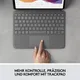 Logitech Folio Touch mit Trackpad und Smart Connector für iPad Air (4. Gen) grau