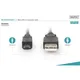 Digitus DB-300127-018-S USB 2.0 Kabel 1.80 m schwarz