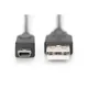 Digitus DB-300130-018-S Mini USB 2.0 Kabel 1.80 m schwarz