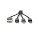 DIGITUS 3-in-1 Kabel USB-A + Lightning + Micro USB + USB-C