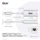 Club3D CAC-1519 LAN Adapter USB 3.2 G2 Typ-C / Gigabit Ethernet LAN Adapter 0.2m schwarz