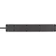 Brennenstuhl 1150660315 Bremounta 5-fach, mit USB-Ladefunktion, 3m, schwarz