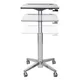 Ergotron LearnFit mobiler Steh-Sitz Tisch mit 40,0cm Höhenverstellung 88-129cm