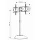 Techly TV Standfuß,  32"-70", LCD TV LED  schwarz