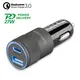 4smarts Kfz Ladegerät Rapid+ 27W mit Quick Charge, PD, grau / schwarz