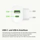 Belkin 37W Dual Wall Charger PPS, 25W USB-C, 12W USB-A, weiß
