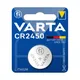 Varta Batterie Lithium, Knopfzelle, CR2450, 3V Electronics, Retail Blister (1er-Pack)