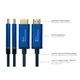 Good Connections Adapterkabel Smartflex USB-C zu HDMI 2.0b 4K UHD 60Hz 1,5m blau