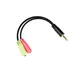 Good Connections 4-pol. 3,5mm Klinkenst./ 2x 3-pol. Klinkenbu. schwarz 0,2m CTIA