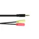 Good Connections 4-pol. 3,5mm Klinkenst./ 2x 3-pol. Klinkenbu. schwarz 0,2m CTIA