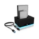 ICY BOX IB-127CL-U3 Docking und Klonstation für 2x 2.5 / 3.5 HDD/SSD, USB 3.2 Gen 1, RGB, schwarz