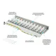 Good Connections Patch Panel Desktop Cat. 6A 12-Port 0,5 HE STP lichtgrau