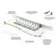 Good Connections Patch Panel 10" Cat. 6 8-Port 0,5 HE STP reinweiß