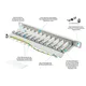Good Connections Patch Panel 10" Cat. 6A 12-Port 0,5 HE STP lichtgrau