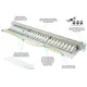 Good Connections Patch Panel 19" Cat. 6 24-Port 1 HE STP lichtgrau