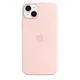 Apple iPhone 14 Plus Silikon Case mit MagSafe Chalk Pink