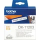 Brother DK-11203 Einzeletiketten – schwarz auf weiß, 300 Stk., 17x 87 mm