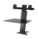 Ergotron 33-407-085 WorkFit-SR Dual Steh Sitz Arbeitsplatz mit Arbeitsfläche schwarz