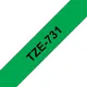 Brother TZE-731 Laminated Tape 12 mm schwarz / grün