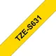 Brother TZ-S631 Laminiertes Band schwarz auf gelb 8m x 12mm extra stark