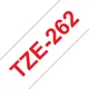 Brother TZe-262 Schriftband 36 mm x 8m. laminiert. rot auf weiß