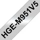 Brother HGEM951V5 Schriftbandkassette 24mm (5 Stück) silber matt schwarz laminiert